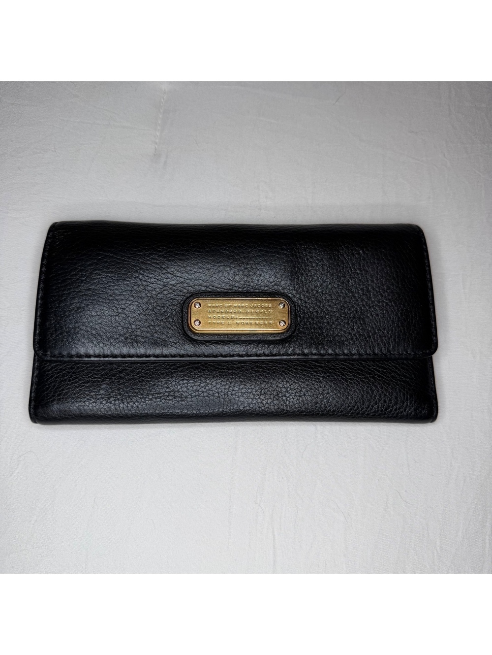 Marc by Marc Jacob’s Standard Supply Tri Fold Black Pebbled Leather Wallet